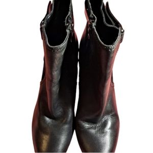 Loft Black Leather Booties Size 8
